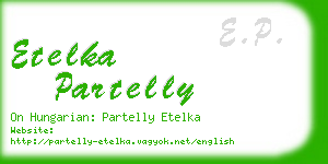 etelka partelly business card